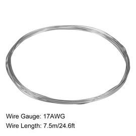 sourcing map 1.2mm AWG17 Heating Resistor Wire Wrapping Nichrome Resistance Wires for Heating Elements 24.6ft.