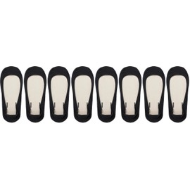 MUJI DAG24A5S Women's Seamless Toe Shallow Shoe Cover (Anti-Slip Heel), Black, 9.1 - 9.8 inches (23 - 25 cm)