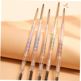 VICASKY 5Pcs Dual Head Eyebrow Pencils with Brush Sweat Eyebrow Makeup Tools for Natural Shaping for Professional and Home Use