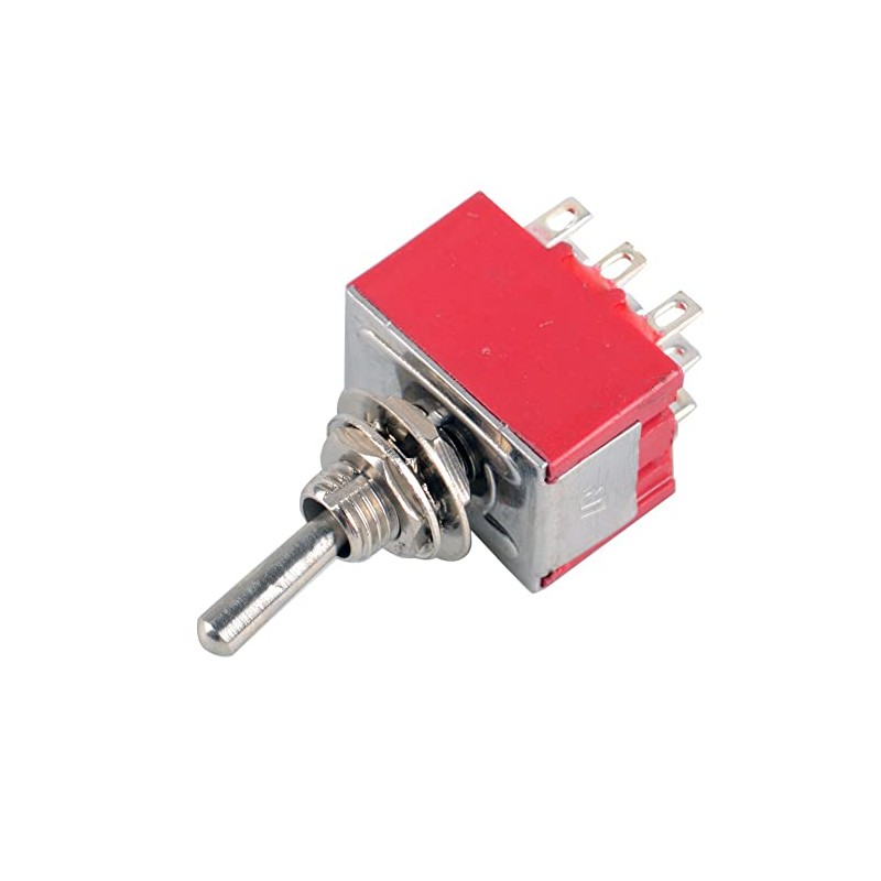 Switch Red 9 Pin ON-Off-ON 3 Position Mini Switch AC