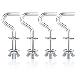 4pcs Hammock Hooks, Zinc Heavy Duty Hammock Stand Hooks 3/8 Inch Hammock Stand Replacement Hooks for Hammock Stand Posts from 1-1/4 to 2 Inches in Diameter