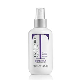 Tricomin Energy Spray - Leave-in conditioning spray with Triamino Copper Complex delivers essential, wellness nutrients. Hair appears thicker and healthier. Safe for color-treated hair.
