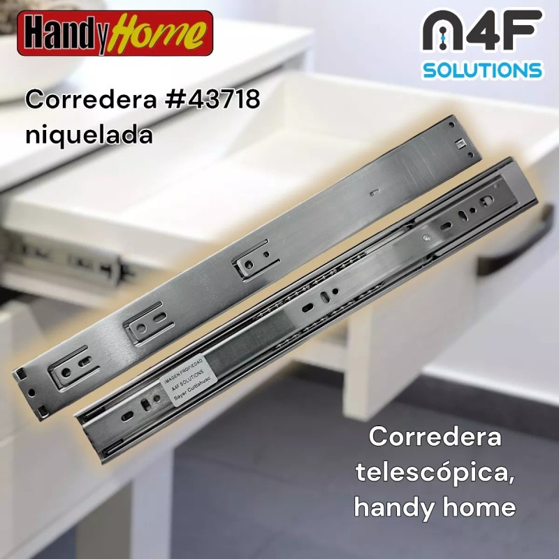 Handyhome Corredera Cajón Handyhome 50cm X 4.5cm 2paquetes 4pz 43718