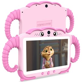 Kids Tablet 7IN Toddler Tablets for Kids 3-7, Tablet for Toddlers Learning 32GB with Touch Screen Educational Games, GMS, Parent Controls, WiFi Edition Tablets for Child Boy Girl (Pink)
