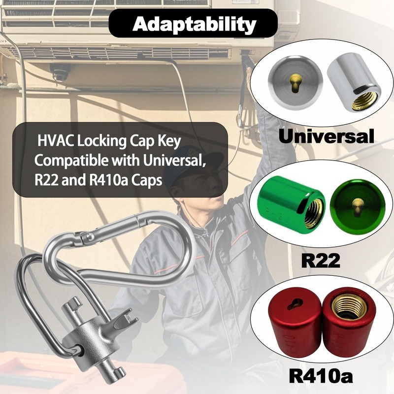HVAC Locking Cap Key, Locking Cap Tools for 410A &