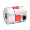 D20*L25 Flexible Shaft Coupling, 6.35mm to 8mm Bore, Aluminum Plum
