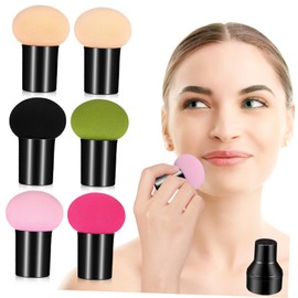 SAFIGLE 6Pcs Makeup Sponge for Concealer Soft Blending Eggs with Protective Covers for Enhanced Control and Precision for Liquid Foundation and Makeup Various Shades