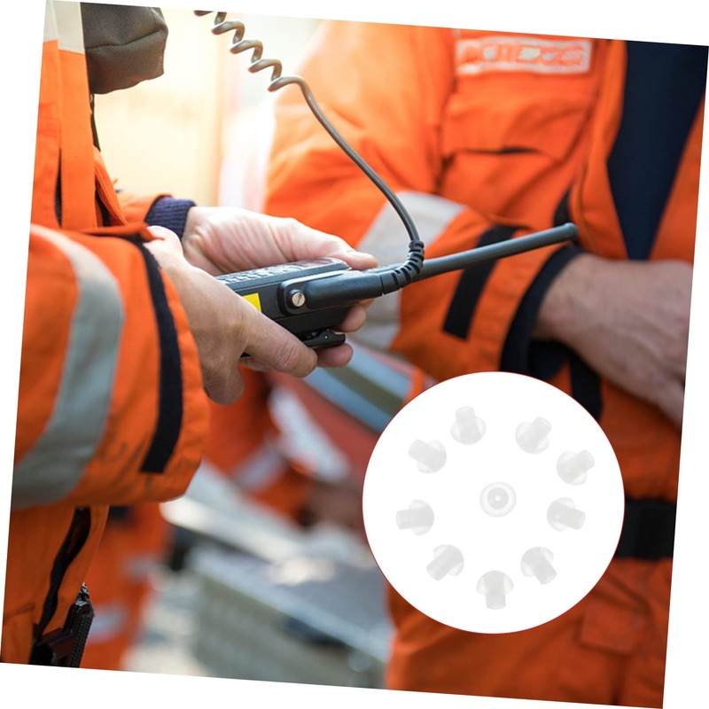 LALAFINA 10pcs Mushroom Earbud Tips for Transparent Tube Earpieces Comfortable