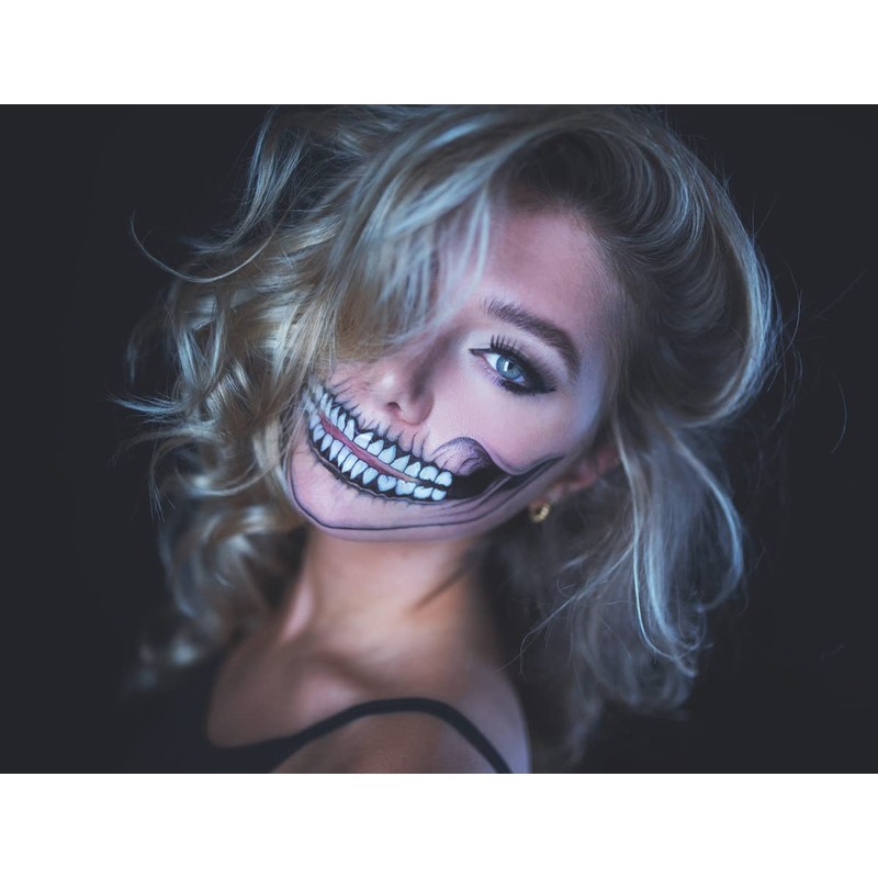Tattoocrew 4 x Halloween Tattoos Skull Sticker for Face