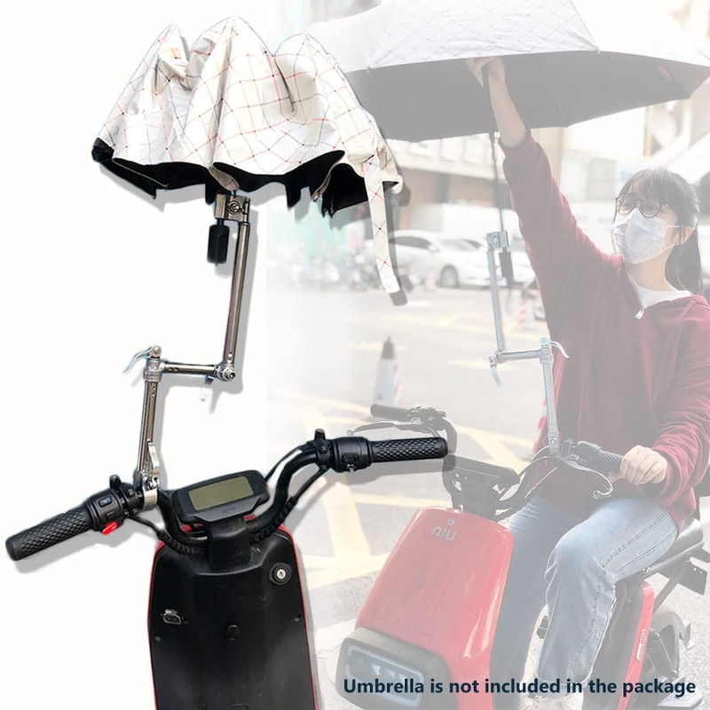 Mobility Scooter Umbrella Holder - Foldable Stainless Steel Mount Stand