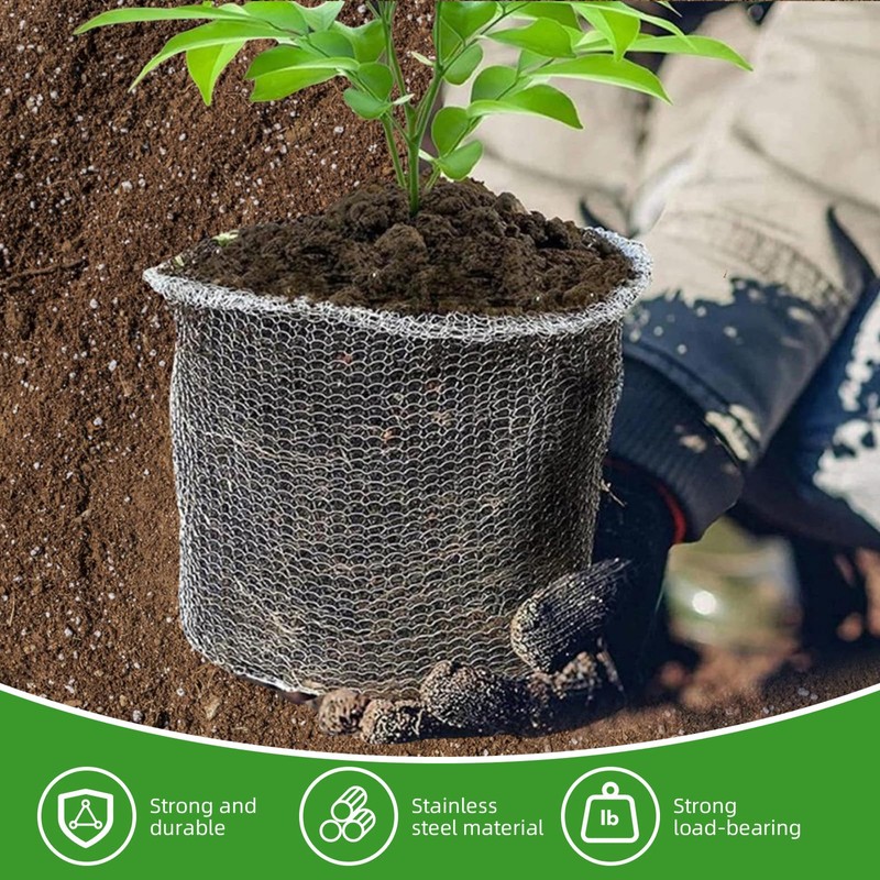 PEFECOP 5 Gallon Root Guard Basket, 6 PCS Mesh Stainless