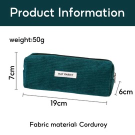 Small Pencil Case,School Art Teenage Pencils Canvas Stationery Supplies,Back to School Season Exam Stitch Craft Pencilcase Gift,College Aesthetic Zipper Storage Box for Girls Boys Adults(Green)