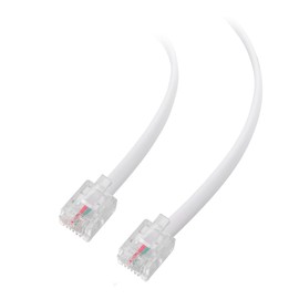 Cable Matters 2-Pack 5 m Telephone Cable RJ11 to RJ11 for Telephone, Internet DSL, ADSL Cable, Modem, ISDN Cable in White - 5 m