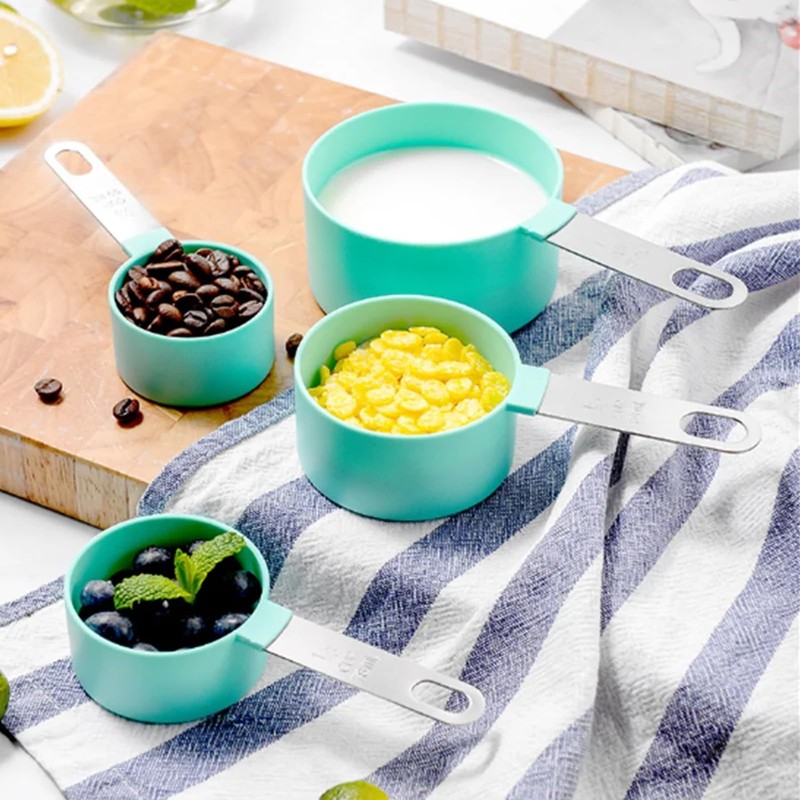 zeyedemo 11PCS Measuring Cups and Spoons Set Durable Stackable Measuring
