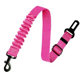 Car Dog Seat Belt,Nylon Adjustable Pet Car Seatbelt Harness Safety Leads for Vehicle,Retractable Dog Car Seatbelts Adjustable Pet Seat Belt,Dog Car Seat Belt for Dogs,Cats and Pets (Rose Red)