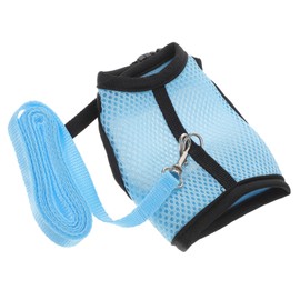 HAPINARY 2 Sets Guinea Pig Clothes Ferret Leash Dog Dinosaur Costume Purple Rat Harness and Leash Net Blue