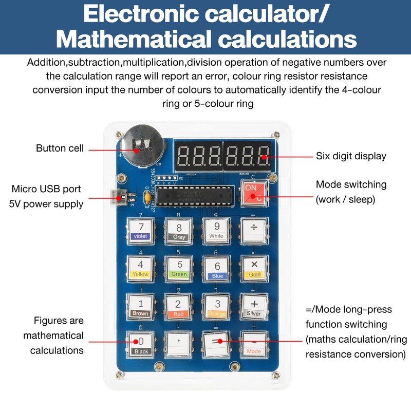 6-Bit Soldering Kit DIY Soldering Exercise Kit with LED Display