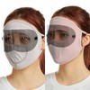 Summer New Goggle Mask with Sunglasses Lens, Full Face Windproof Protection Dustproof Double Lens Aqua Color + Free Size 5ea
