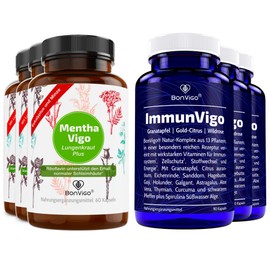 BonVigo® -Immun-Power 3 x 2 Doses - Plant Complex, Multivitamin and Minerals Broad Synergistic Acting - Combines Two of the Best Formulations - Copper, Zinc, Manganese and Others for Normal Immune