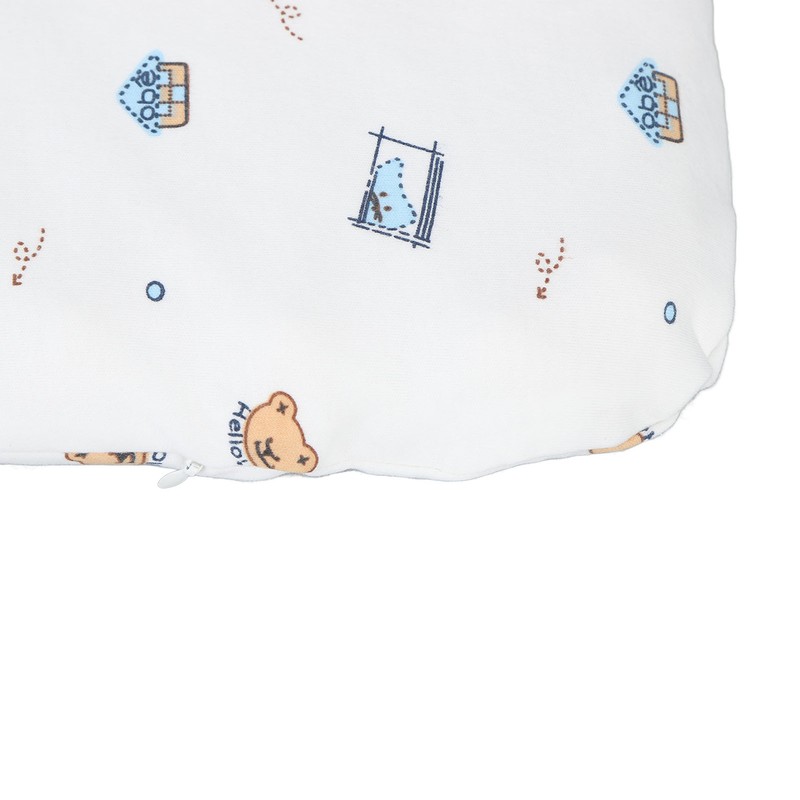 Baby Nursery Pillow Pure Cotton Cartoon Print Wave Single Layer