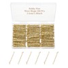 QIUTIMIY 200 Pcs 1.38 Inch Wave-Shaped Bobby Pins Golden Metal