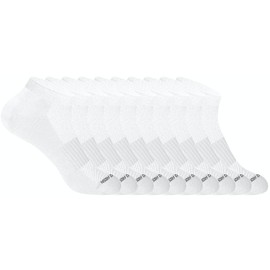 U.S. Polo Assn. 10 Pair Boy's Athletic Performance Socks - Low Cut Moisture Control & Breathable Cushion Socks - Ultra-Soft Ankle Socks, WHITE 7259 (Shoe Size 4-11)