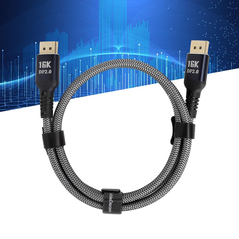 Displayport 2.0 Cable DVI HD Adapter Line 16K at 60Hz