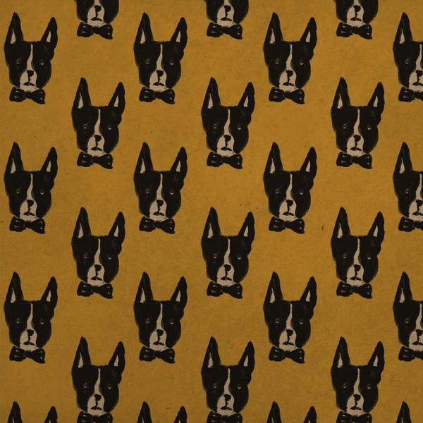 GRAPHICS & MORE Boston Terriers Dogs and Bow Ties Pattern