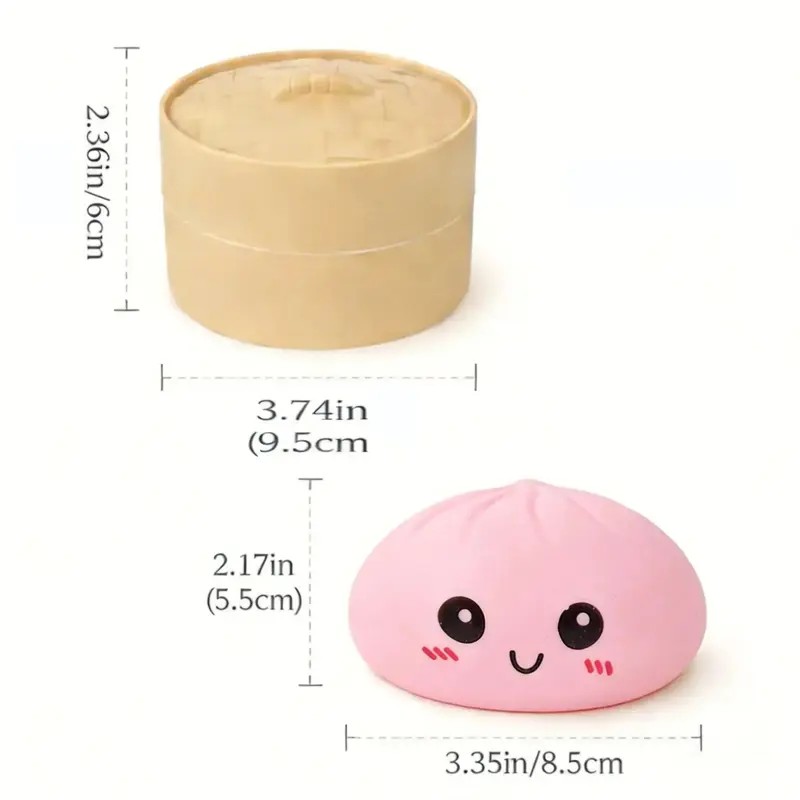 Expressive Dumpling Squishy Blind Box, Soft TPR Sensory Fidget Squeeze