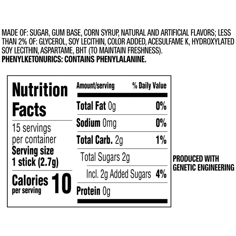 Wrigley Cinnamon Chewing Gum, 15 Stick (Pack of 4), 60