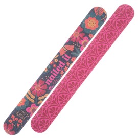 Karma, Colorful Emery Board Double-Sided, 180/120 Grit Nail Files, Retro Floral