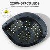 LED UV Nail Dryer 220W 57pcs Lamp Chips 4 Timers