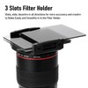 Square Neutral Density Filter Kit ND2+4+8+16 Filter Set with Ring-Adapter