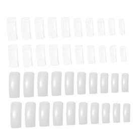 Ipetboom 1000pcs x 2 Bags Nail Stickers False Nail Tips French Style Artificial Fingernails for Ladies Girls Semi-stick