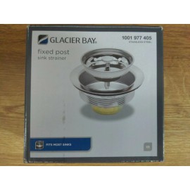 GLACIER BAY 1001977405 Stainless Steel Standard Post Sink Strainer, 7043-103SS