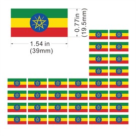Womaha 30 Sheets Ethiopia Flag Temporary Tattoos for Kids Adults Fans Fake Face Tattoo Stickers