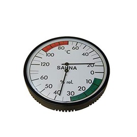 eliga Climate Gauge Black 160 mm for Sauna