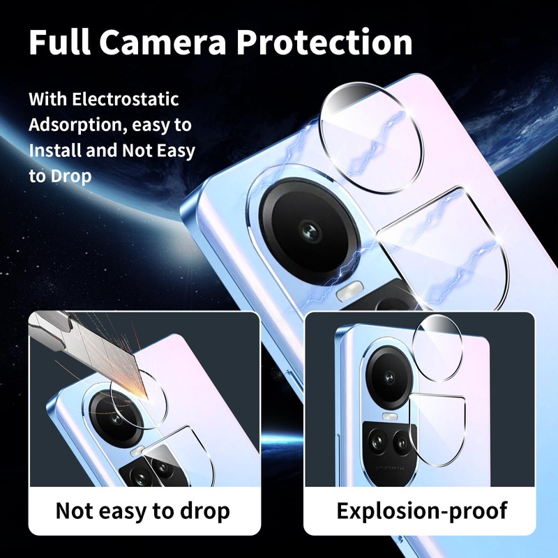 Coiwxmoi Pack of 2 Tempered Glass Screen Protectors for OPPO