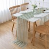 Aoksunova Chiffon Table Runner, Green Table Runner, Sage Green Fabric,