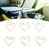 100pcs Heart Shape Paper Clips Cute Metal Paper Clips Portable