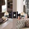 dairazan Champagne-Gold Oval-Glass Door Knobs - Interior Passage Premium Crystal