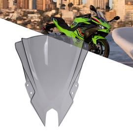 LUXEMOTO 18.4" Windscreen for Ninja 500 2024 2025, Light Grey Motorcycle Windshield Deflector Wind Shield Air Deflector for Kawasaki Ninja 500, Ninja 500 SE 2024 2025 Accessories