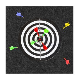 WIYETY Felt Dartboard Wall Protection 60 x 60 cm: Wall Protection for Dartboard, Cork Dartboard Back and Wall Tiles, Dart Wall Protection Can Protect Walls, Black