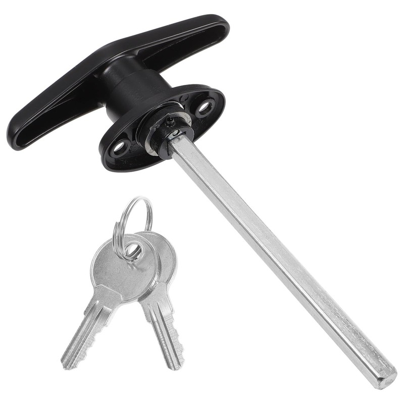 DOITOOL 8 mm T-Handle with Non-Locking Garage Lock Door Hardware