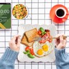 Tebery Set of 4 Square Embossed Ceramic Plate, 10 Inch