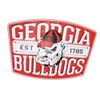 Auto-Graphs Georgia College Football Retro Badge with Bulldog Decal White