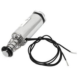 uxcell DC 24V 16 mm Pull Type Tubular Solenoid, Electromagnet w Spring Return