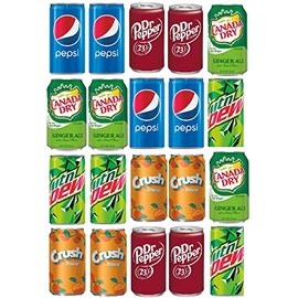 BeeQ BOX - (Pack of 20) mini Soda 7.5 OZ Variety Pack | Multi Flavor Soft Drink Bundle | Assortment Soda Refrigerator Restock Kit of Soda