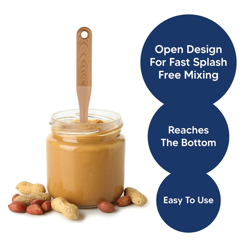 HIC Kitchen No-Mess Natural Nut Butter Mixer, BPA Free, For
