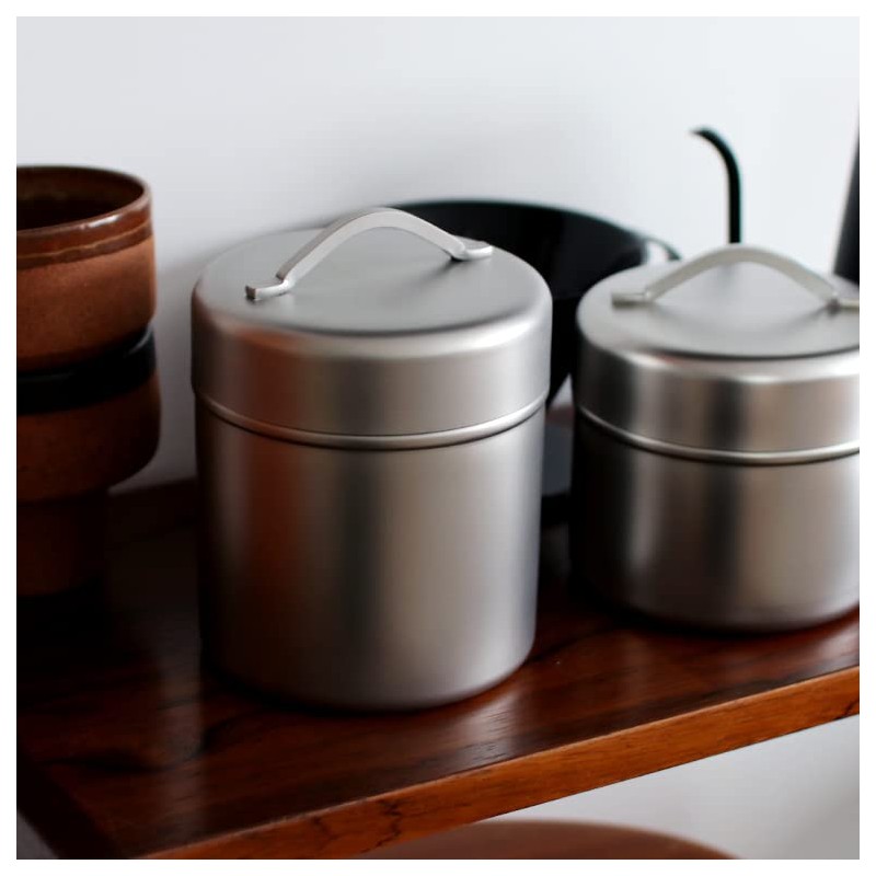 Kobo Aizawa Stainless Steel Coffee Canister Small Size Coffee Canister